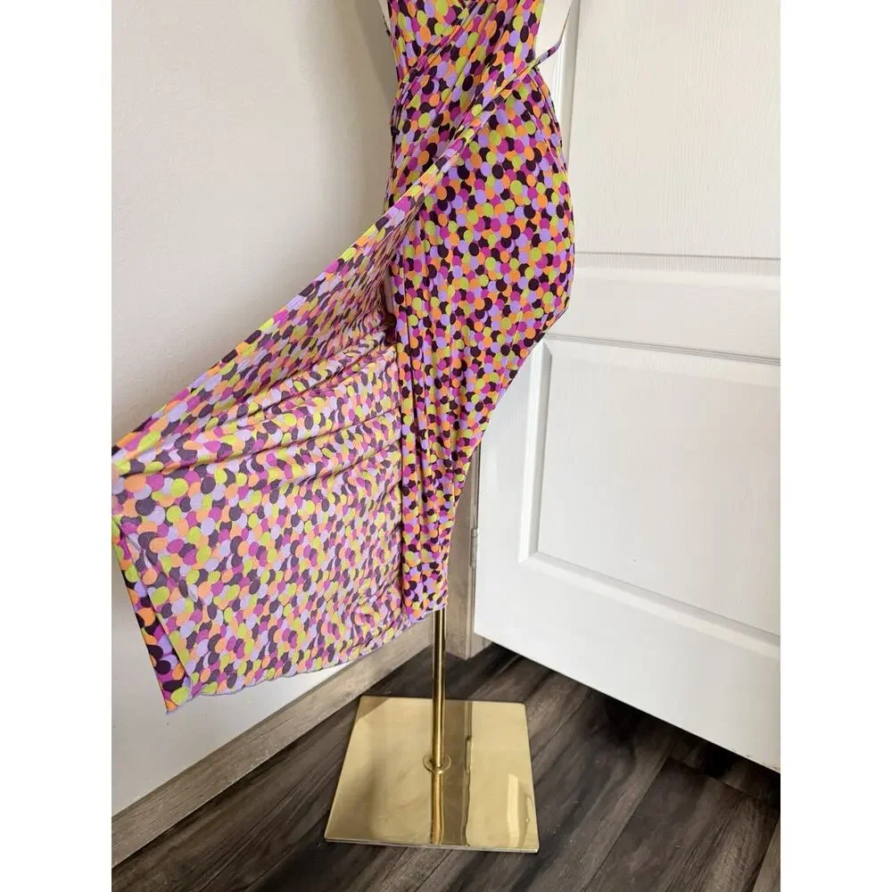 Etro Milano OS Multiway Wrap Cover Up Dress Multicolor Polka dot Made In Italy